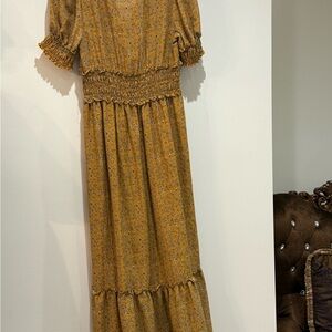 Floral Yellow Maxi Dress